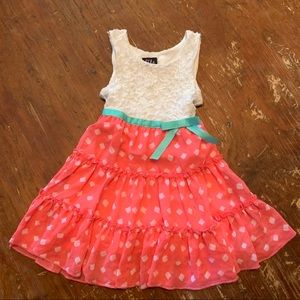 Lilt | White Lace top | Pink Flowy Dress